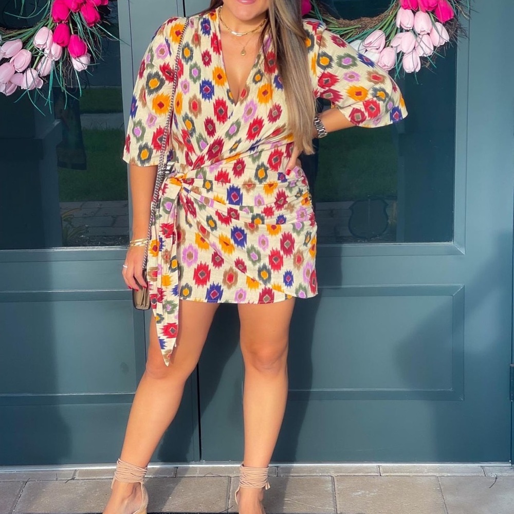 Zara wrap dress size large